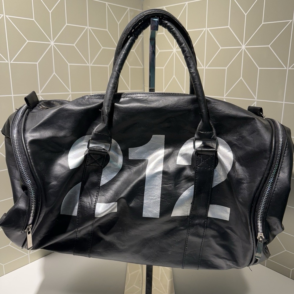 Carolina Herrera 212 VIP Travel Duffel Bag Patent Black